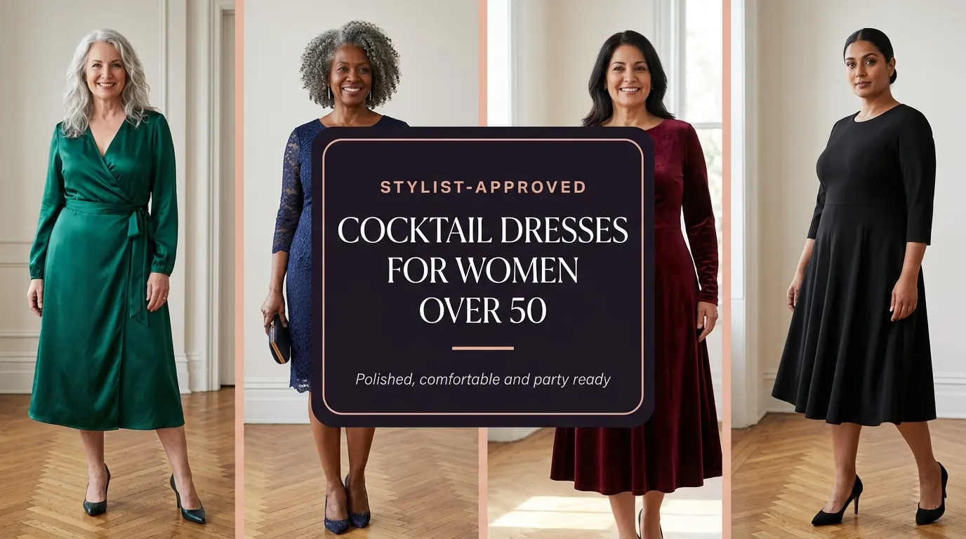 10 Holiday Cocktail Dresses for Women Over 50