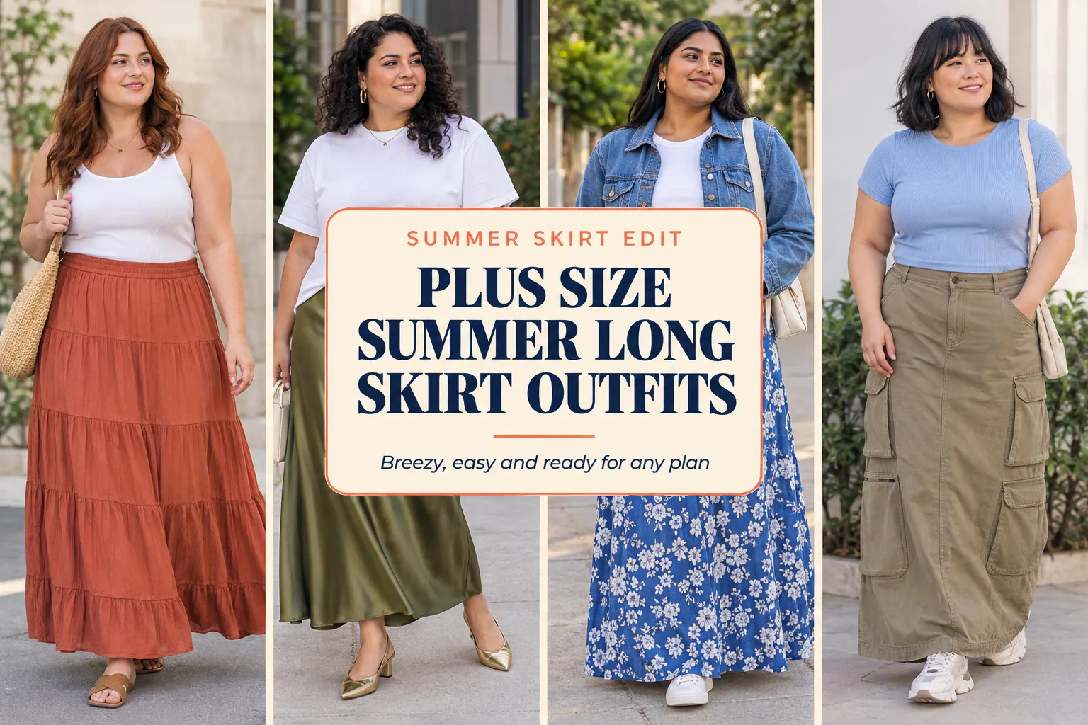 10 Stunning Plus Size Summer Long Skirt Outfits
