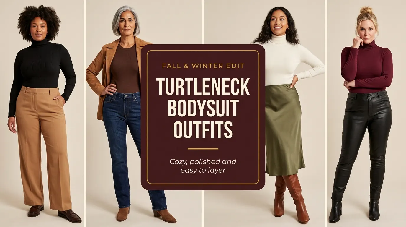 10 Turtleneck Bodysuit Outfits for Fall and Winter