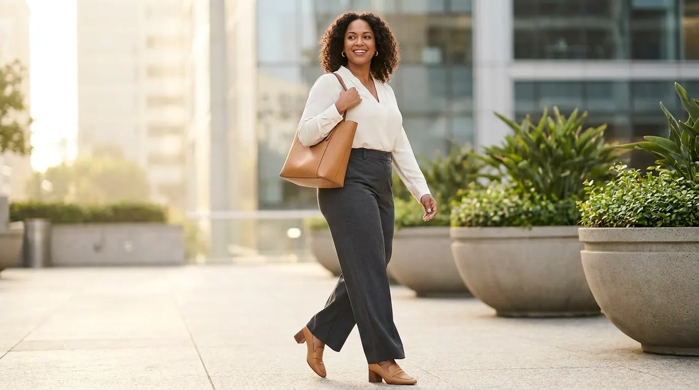10 Work Blouse Outfits for Midsize and Plus Size Women