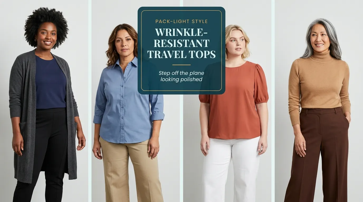 10 Wrinkle-Resistant Travel Top Outfits for Curvy Women