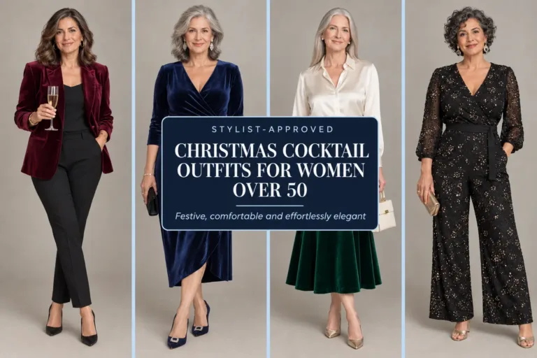 13 Effortless Christmas Cocktail Outfits for Women Over 50 That Wow