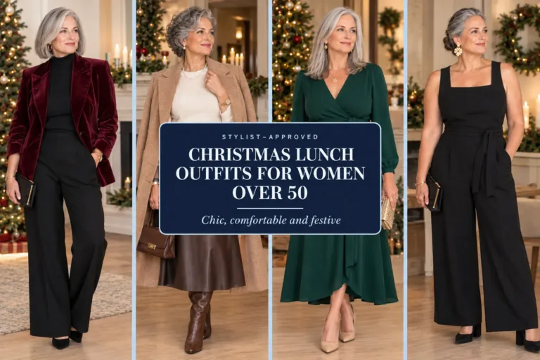 14 Comfortable Chic Christmas Lunch Outfit Ideas for Women Over 50