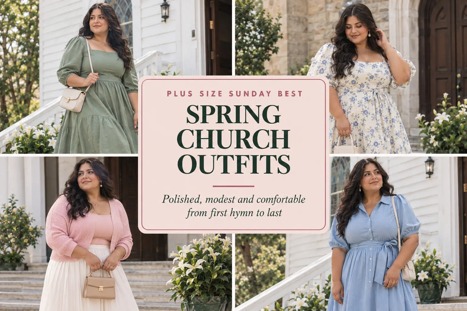 Plus Size Spring Church Outfits