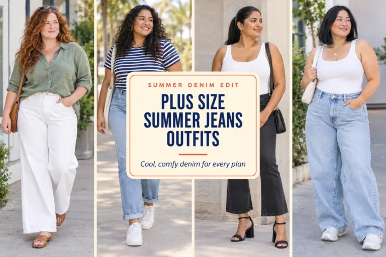 Plus Size Summer Jeans Outfits for Curvy Women