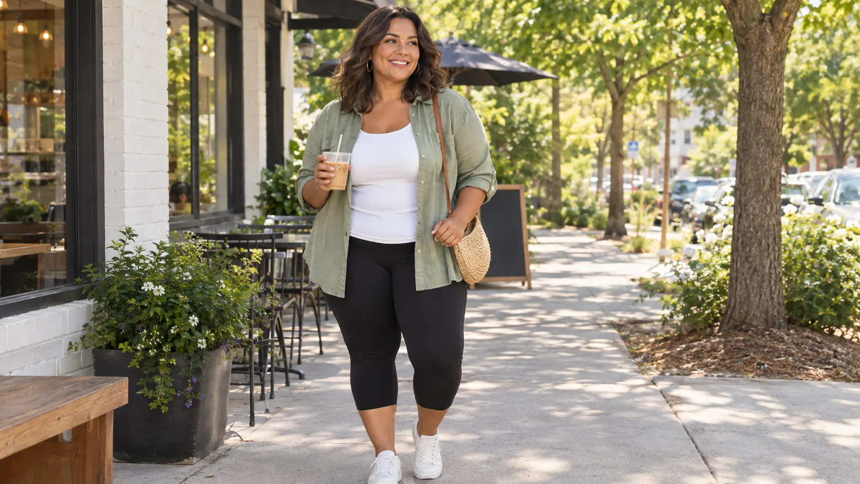 Plus Size Summer Legging Outfits