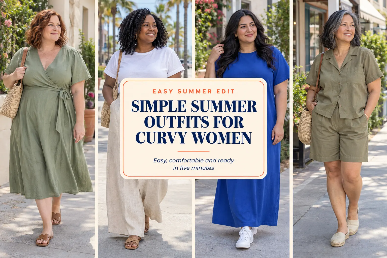 Simple Summer Outfits for Curvy Women