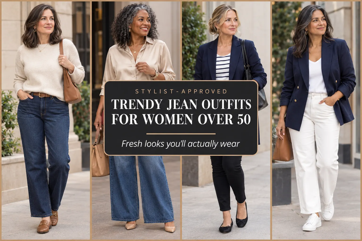 Stylish Jean Outfits Over 50