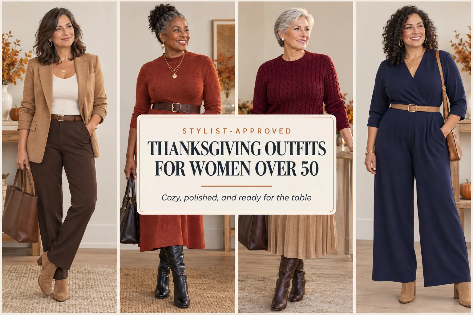 Stylist-Approved Thanksgiving Outfits for Women Over 50