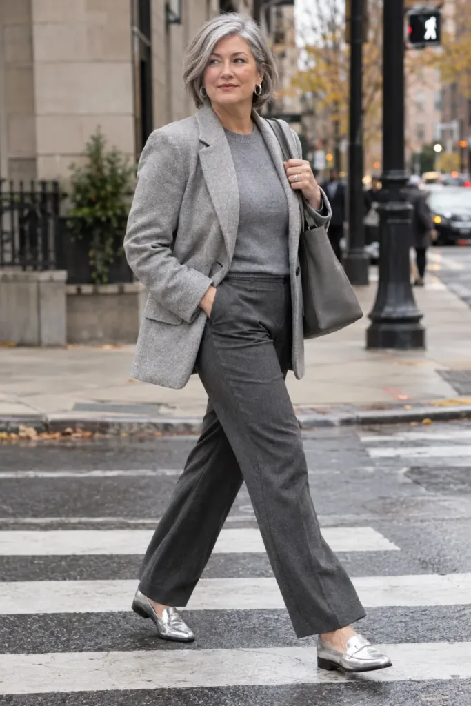 Gray monochrome fall outfit