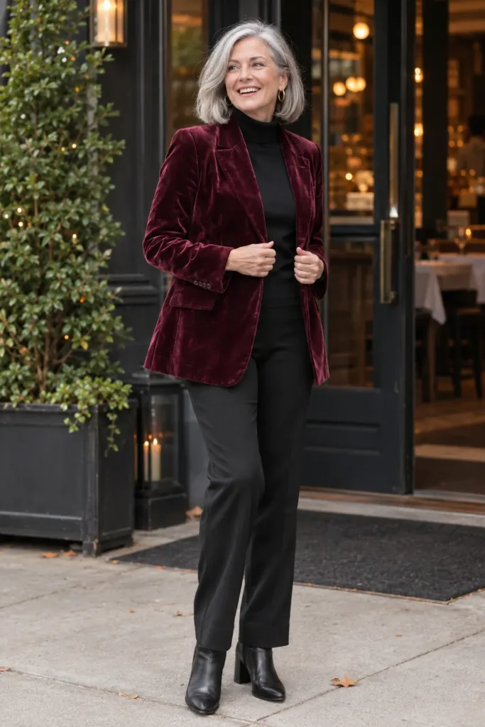 Chic Christmas Lunch Outfit Ideas for Women Over 50